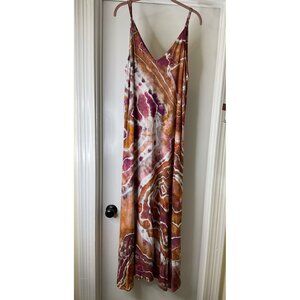 Handmade Geode Ice Dye Tie Dye Maxi Dress Size XL *Stunning* Boho Hippie